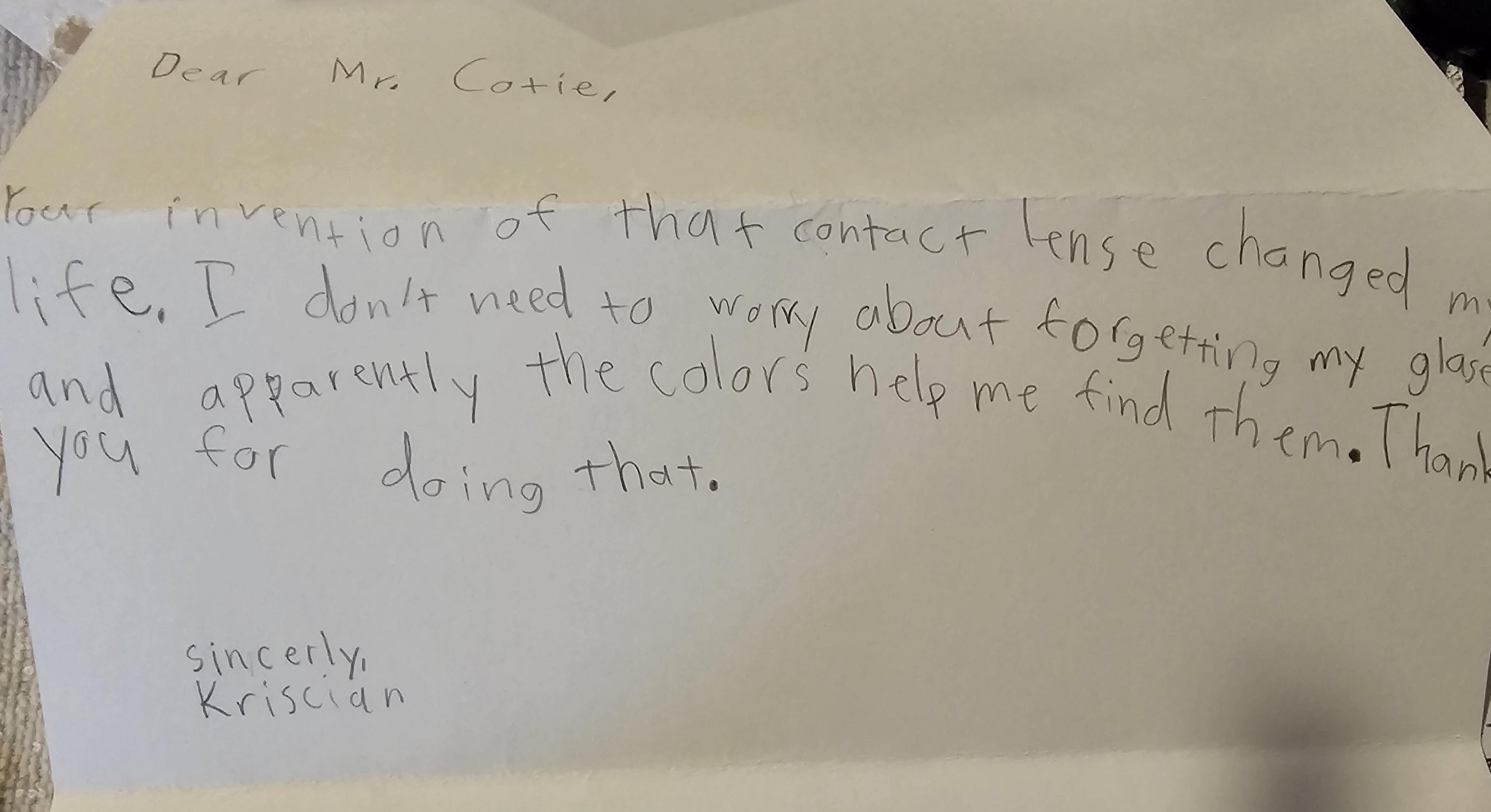 Young person conveys gratitude for support in handling life transitions and managing challenges.