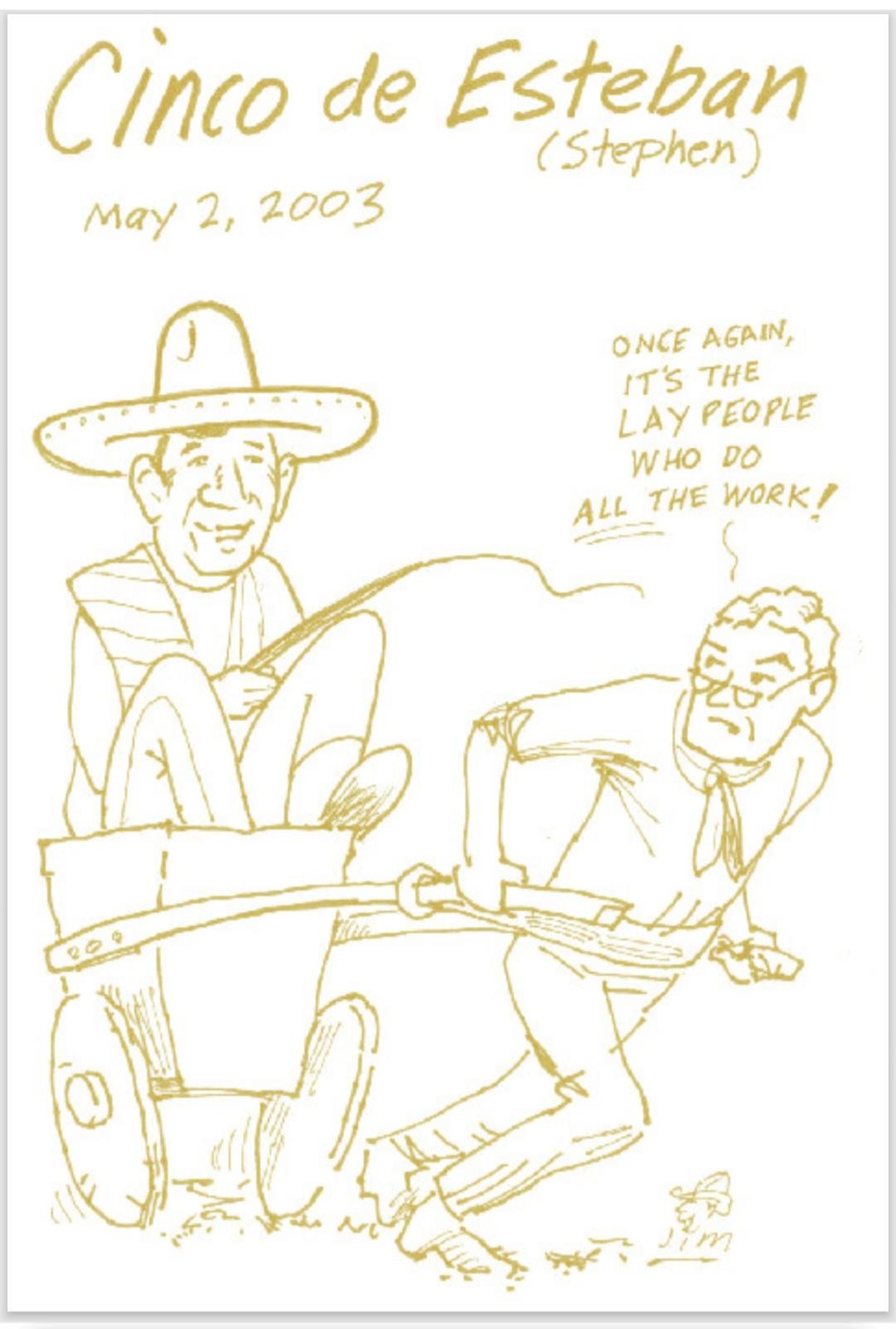 Two characters engage in a humorous tug-of-war with a wheelbarrow, showcasing teamwork.
