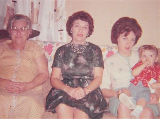 A group of women sitting on a couch