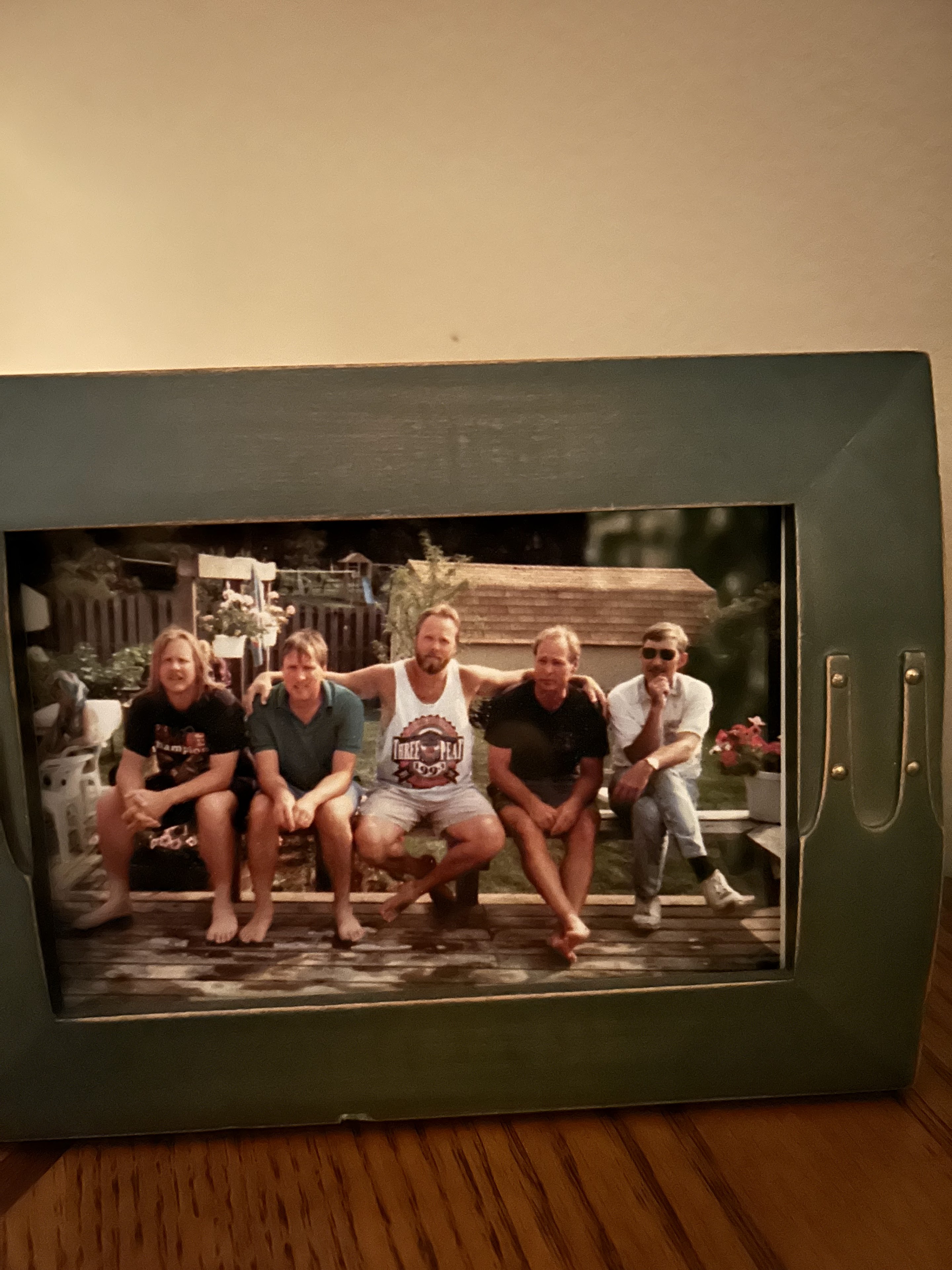 A group of people sitting on a bench