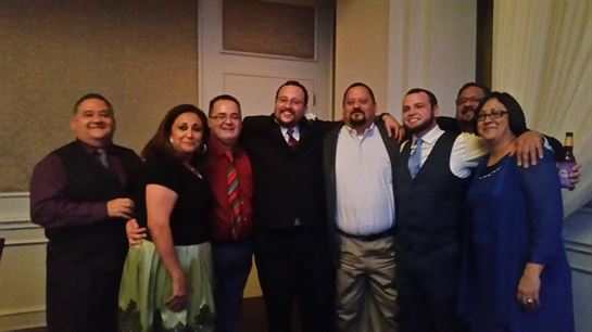 A group of people posing for a photo