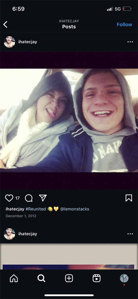 A selfie of a man and woman
