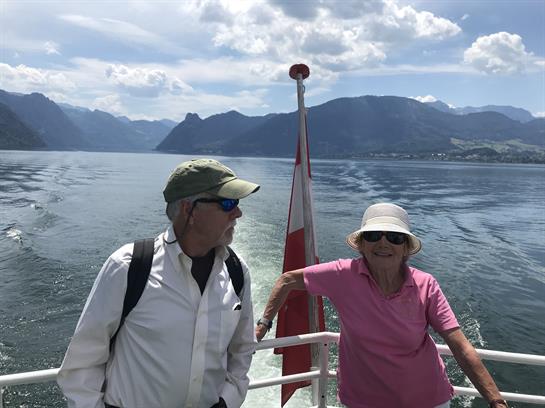 A man and woman on a boat