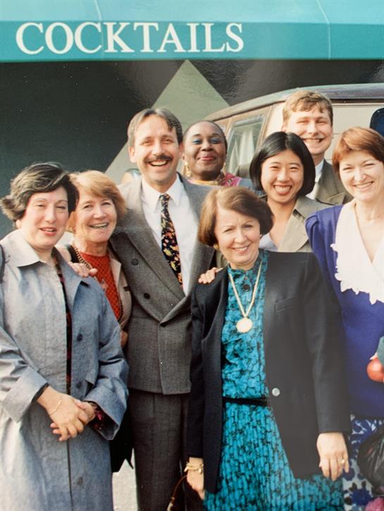 A group of people posing for a photo