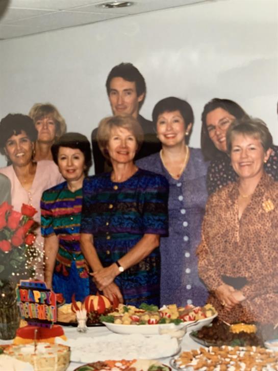 A group of people posing for a photo