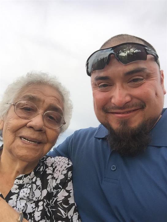 A man and woman taking a selfie