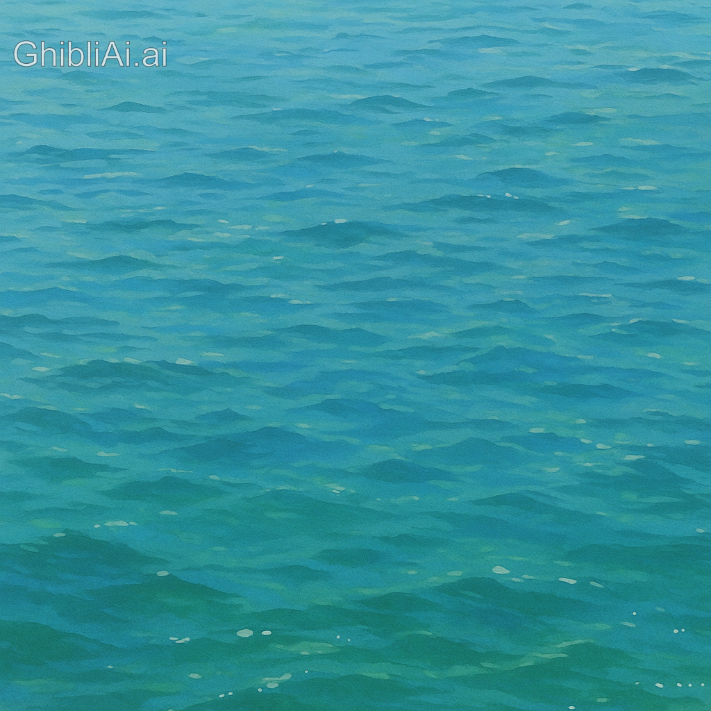 Turquoise ocean water displays gentle waves under bright sunlight during the afternoon.