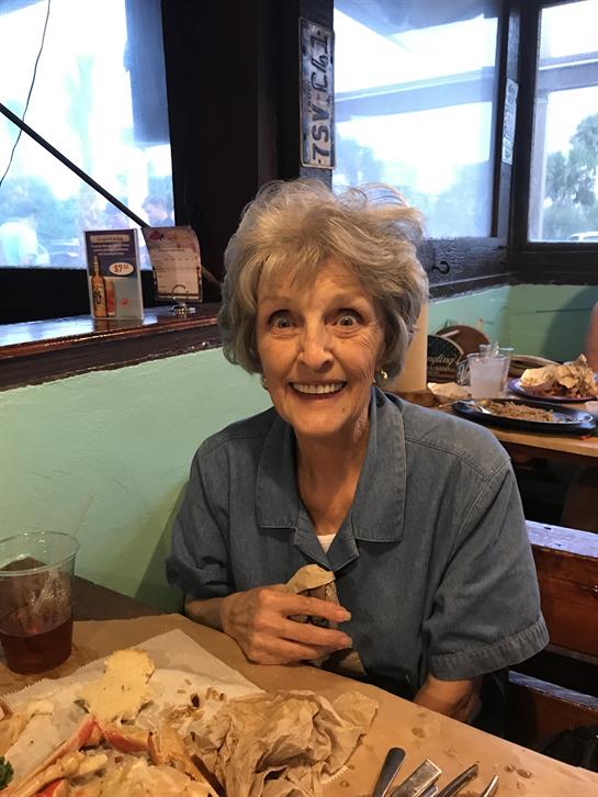 A woman sitting at a table