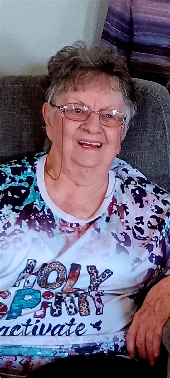 A woman smiling at camera