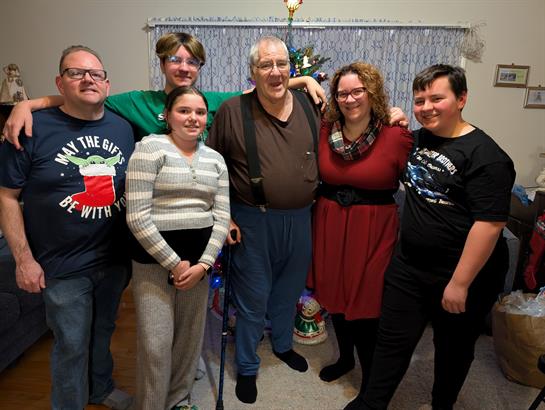 A group of people posing for a photo