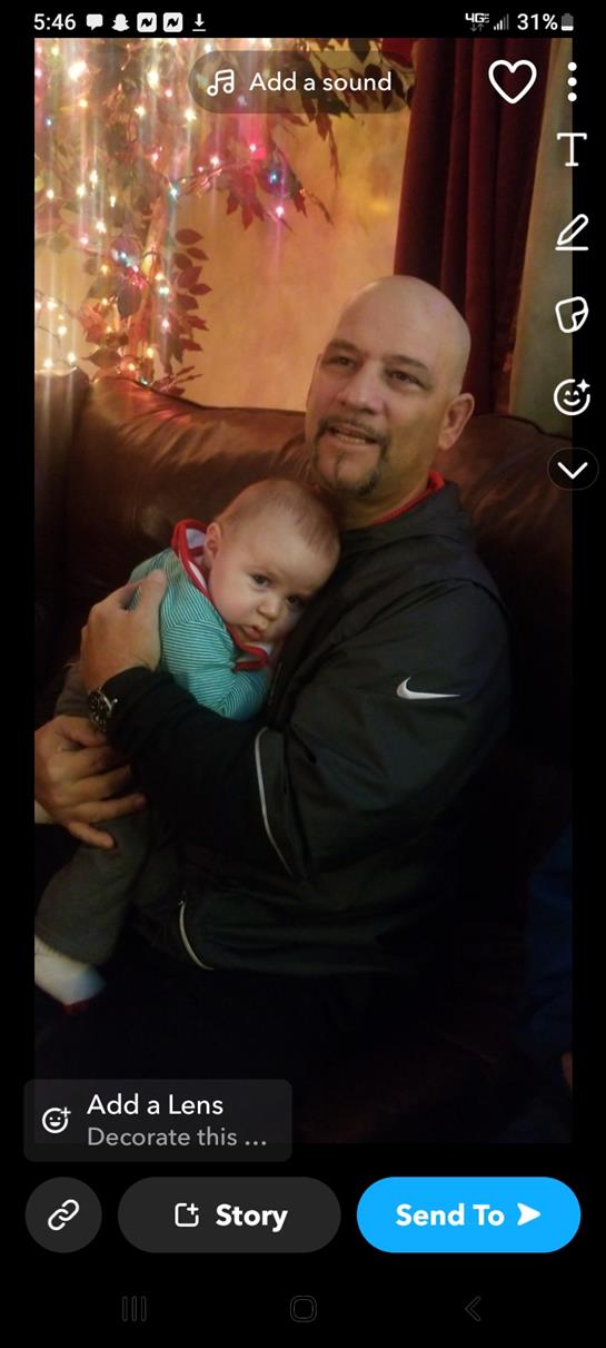 A man holding a baby