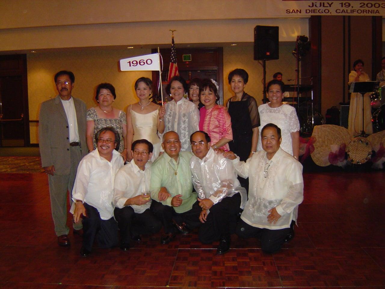 Groups of friends reconnect and celebrate their past during a lively reunion event indoors.