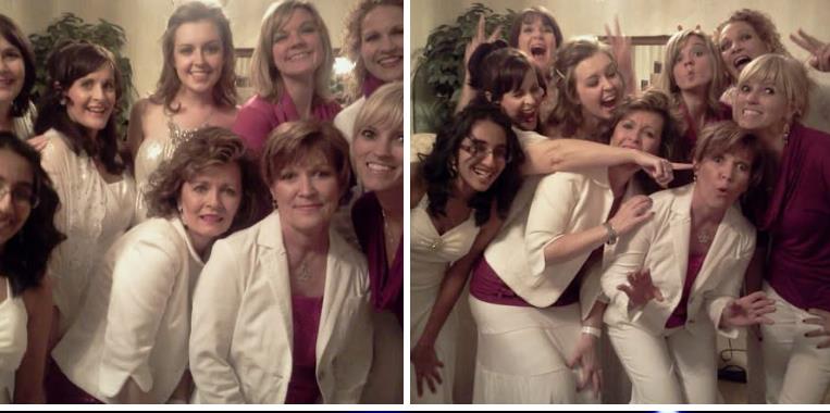 Friends gather for laughter and joy during a lively indoor celebration with warm ambiance.