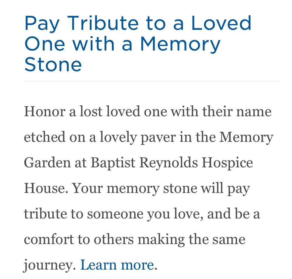 Honor a passed loved one with their name etched on a memory stone in the serene garden.