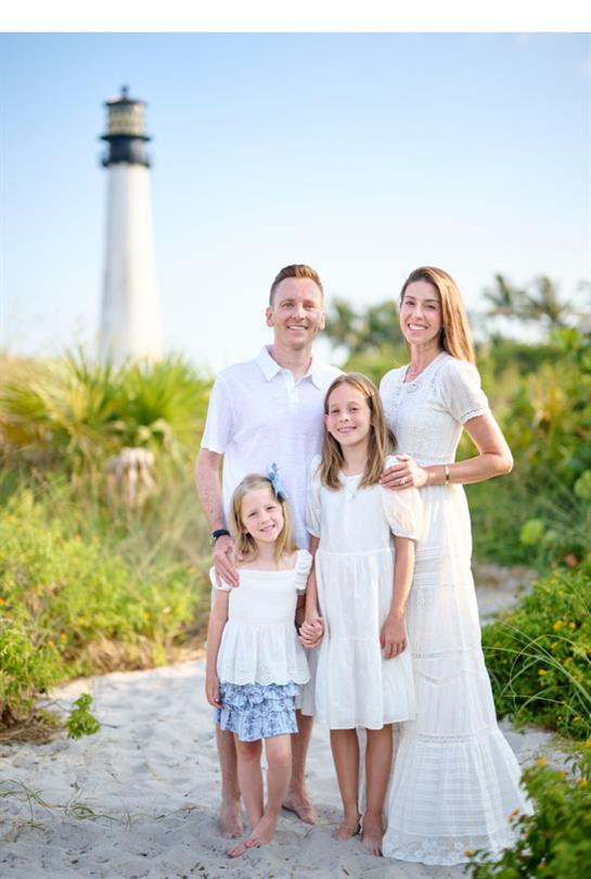 A family posing for a picture