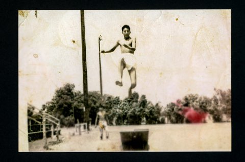 A man jumping in the air