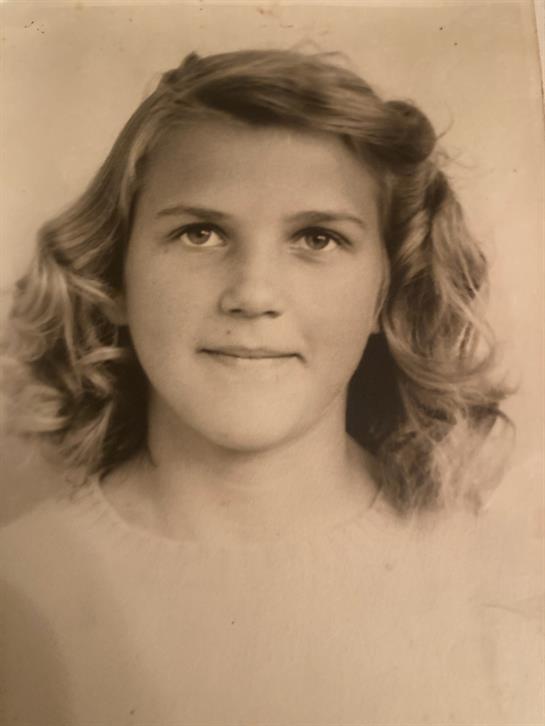 A close-up of a woman