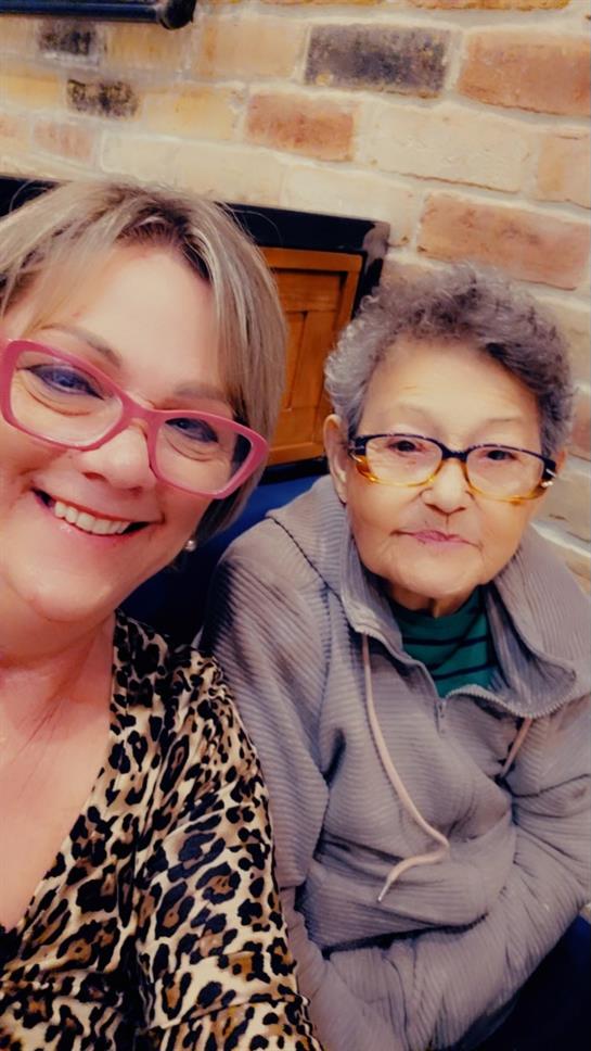 Two women taking a selfie