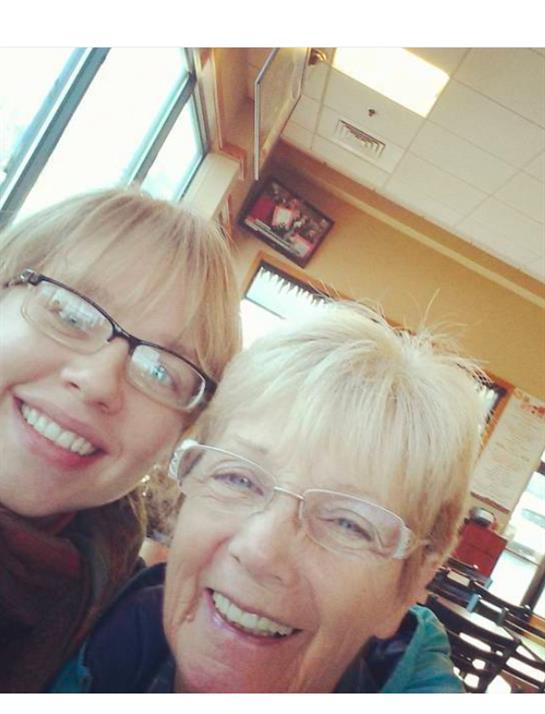 Two women taking a selfie