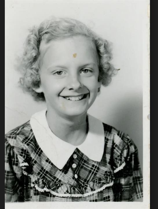 A close-up of a girl