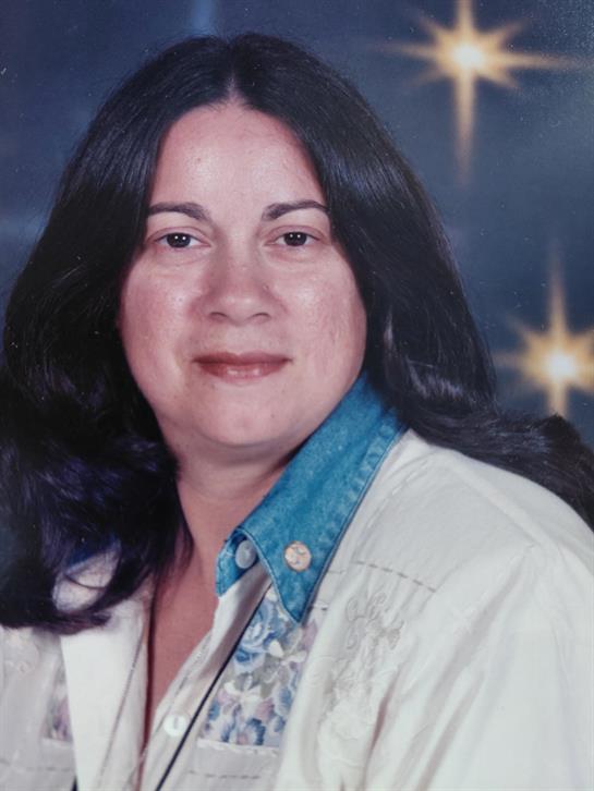 A woman with long black hair