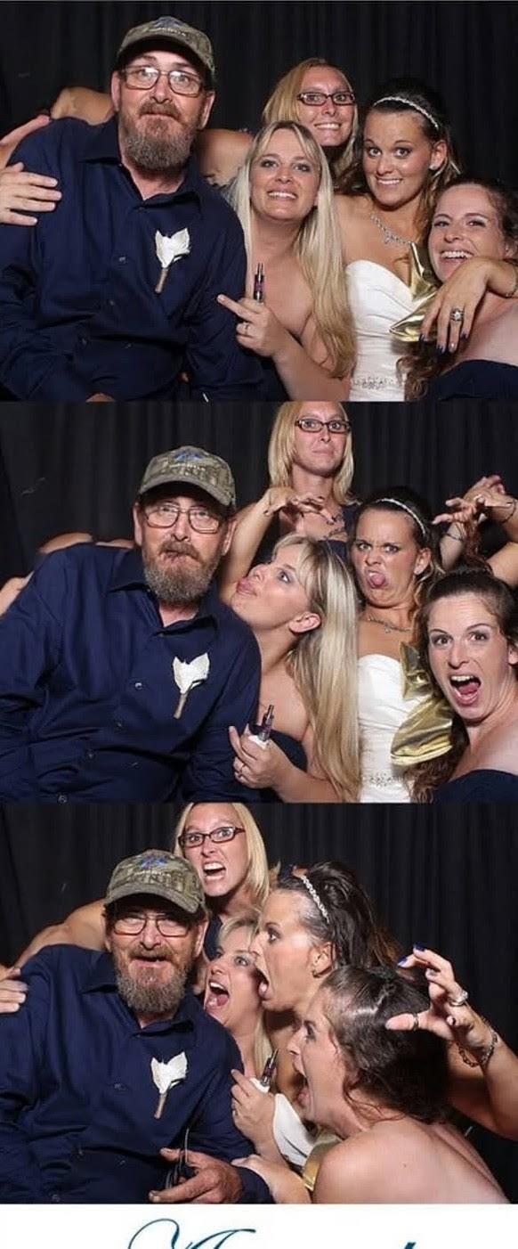 Friends gather for fun poses and laughter at a festive evening celebration indoors.