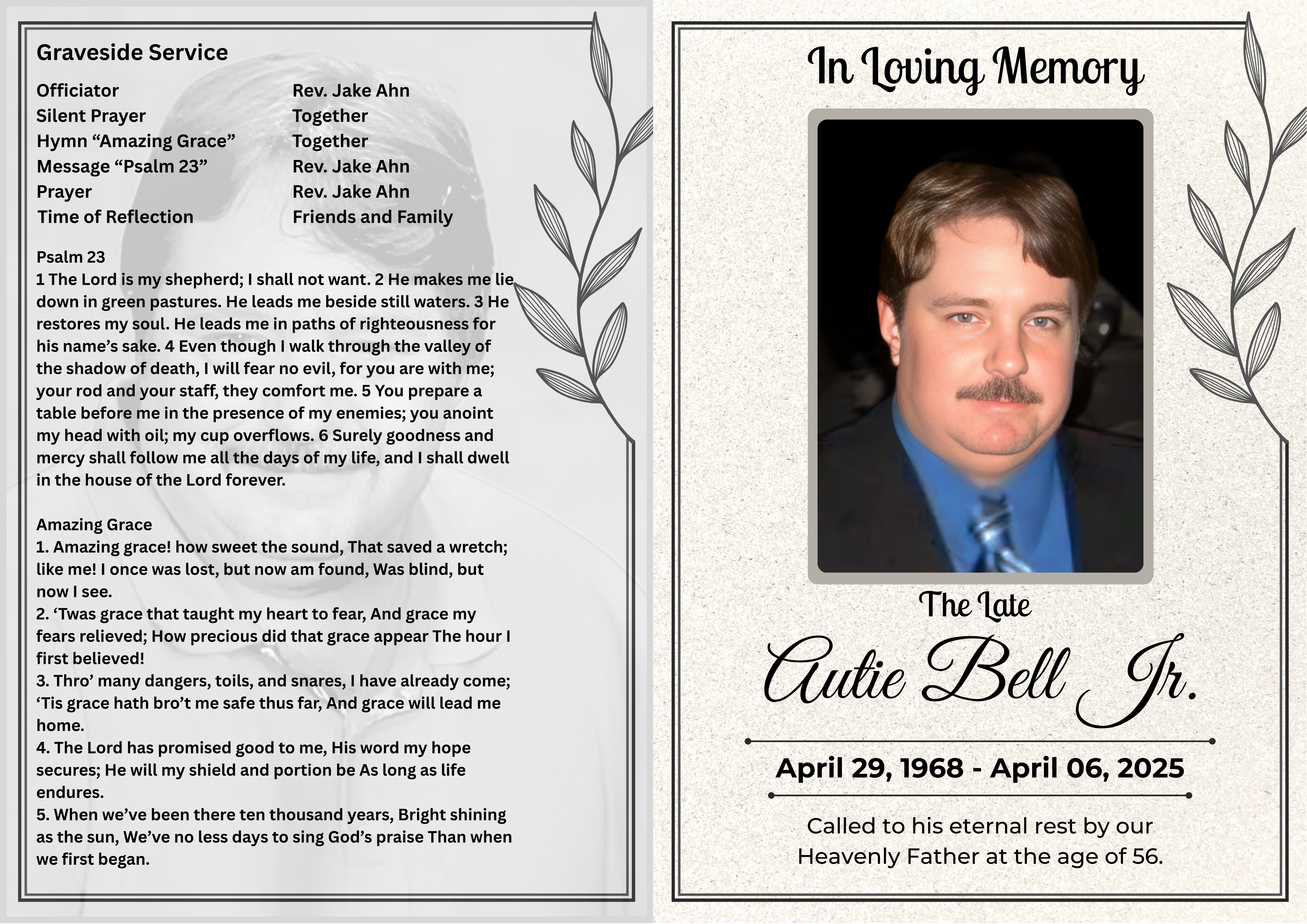 Family gathers for a graveside service, sharing memories and honoring Autie Bell Jr.'s legacy.