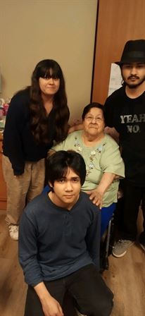 A group of people posing for a photo