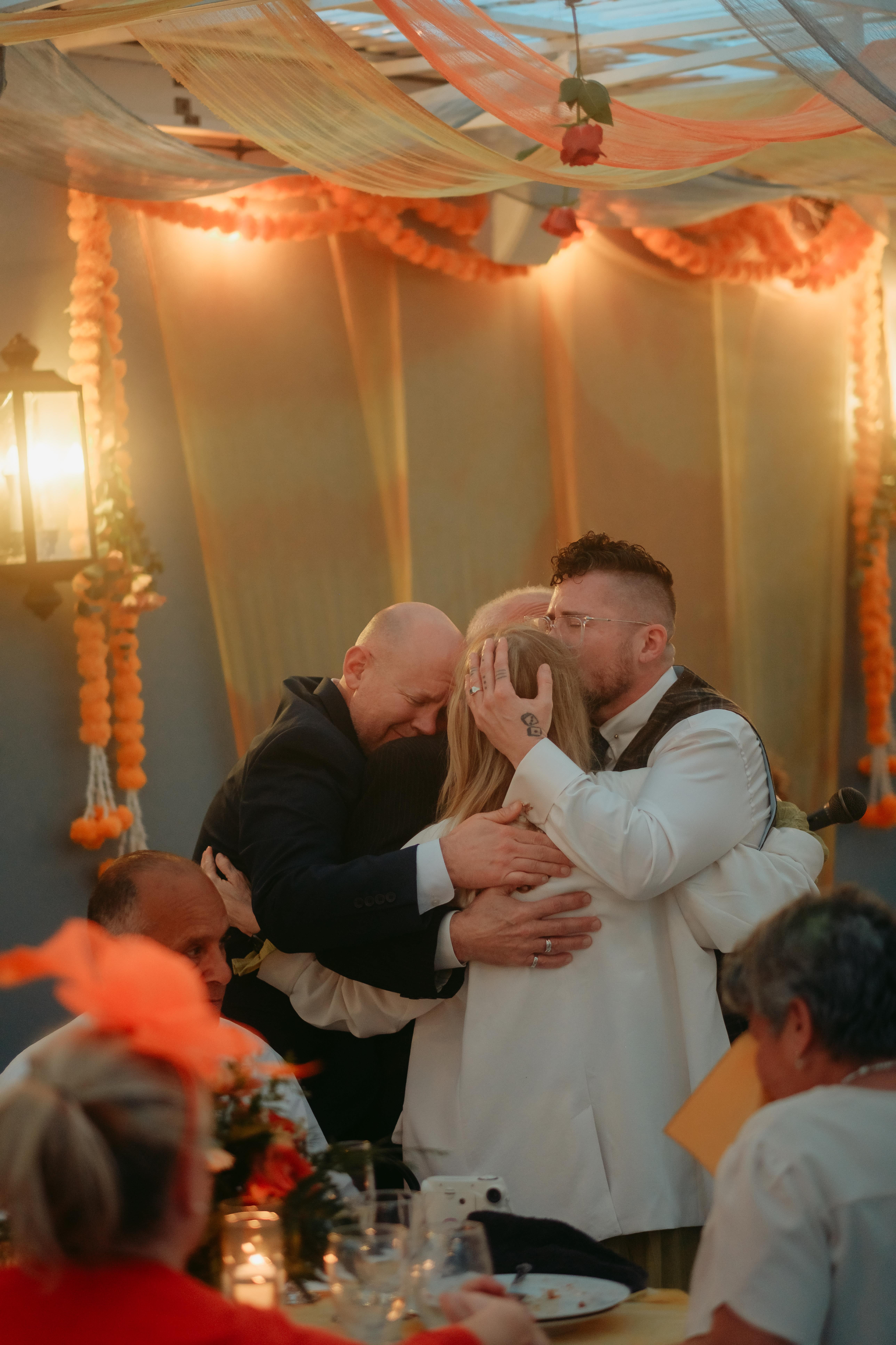 A group of people hugging