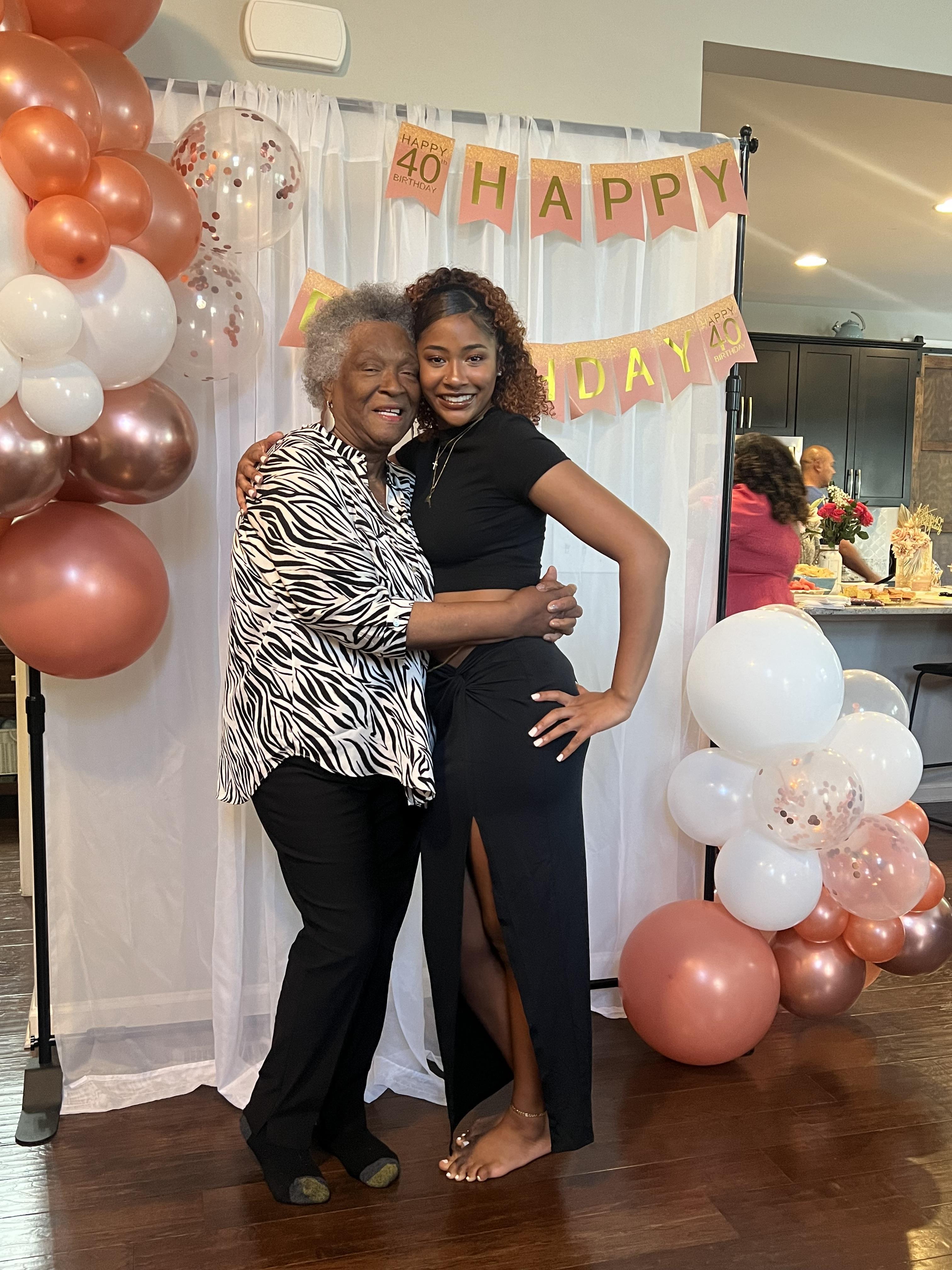Two women posing for a photo