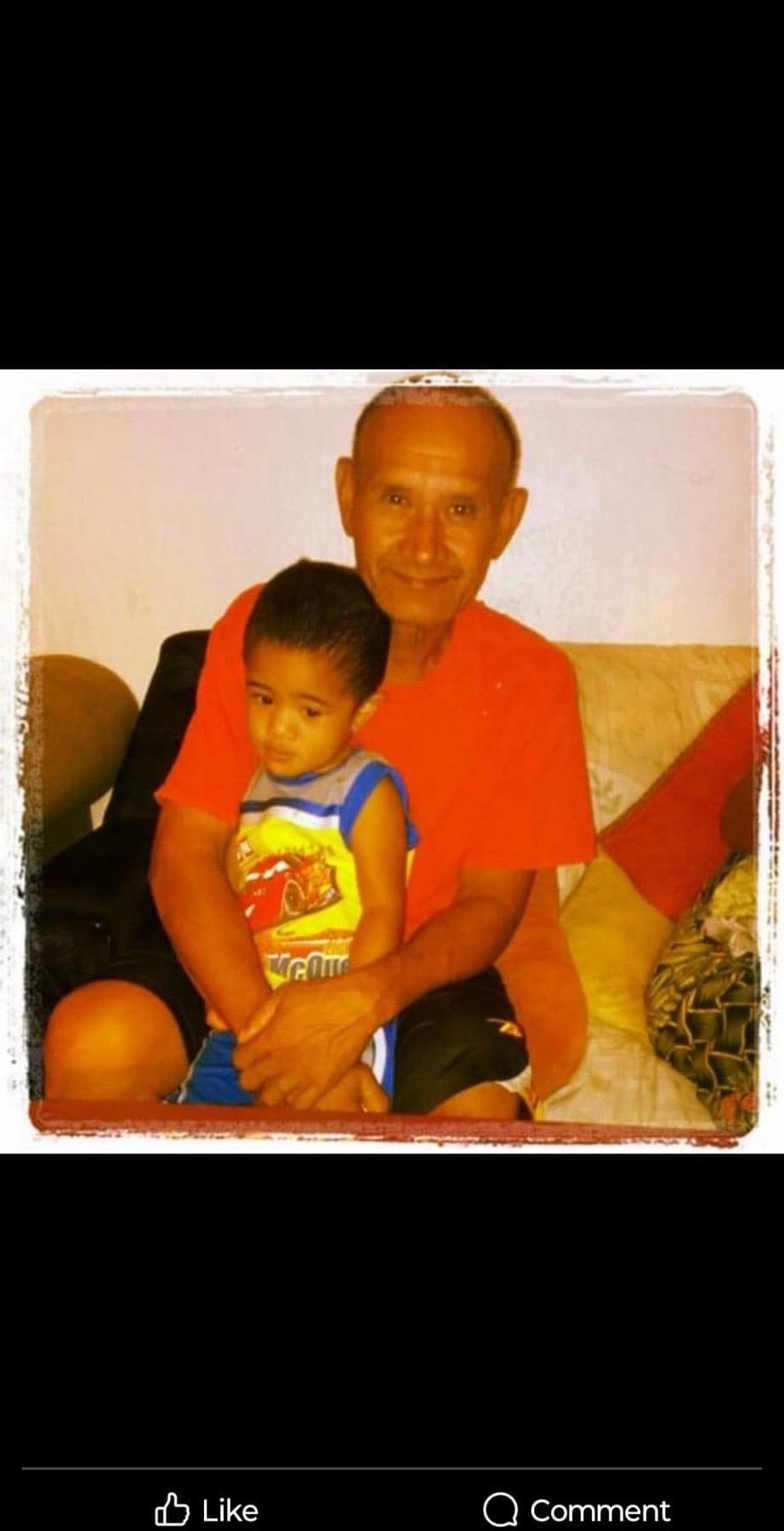 A man holding a child