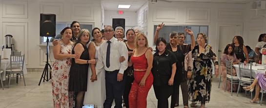 A group of people posing for a photo