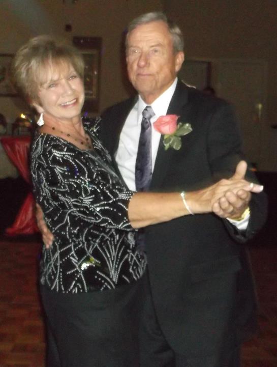 A man and woman dancing