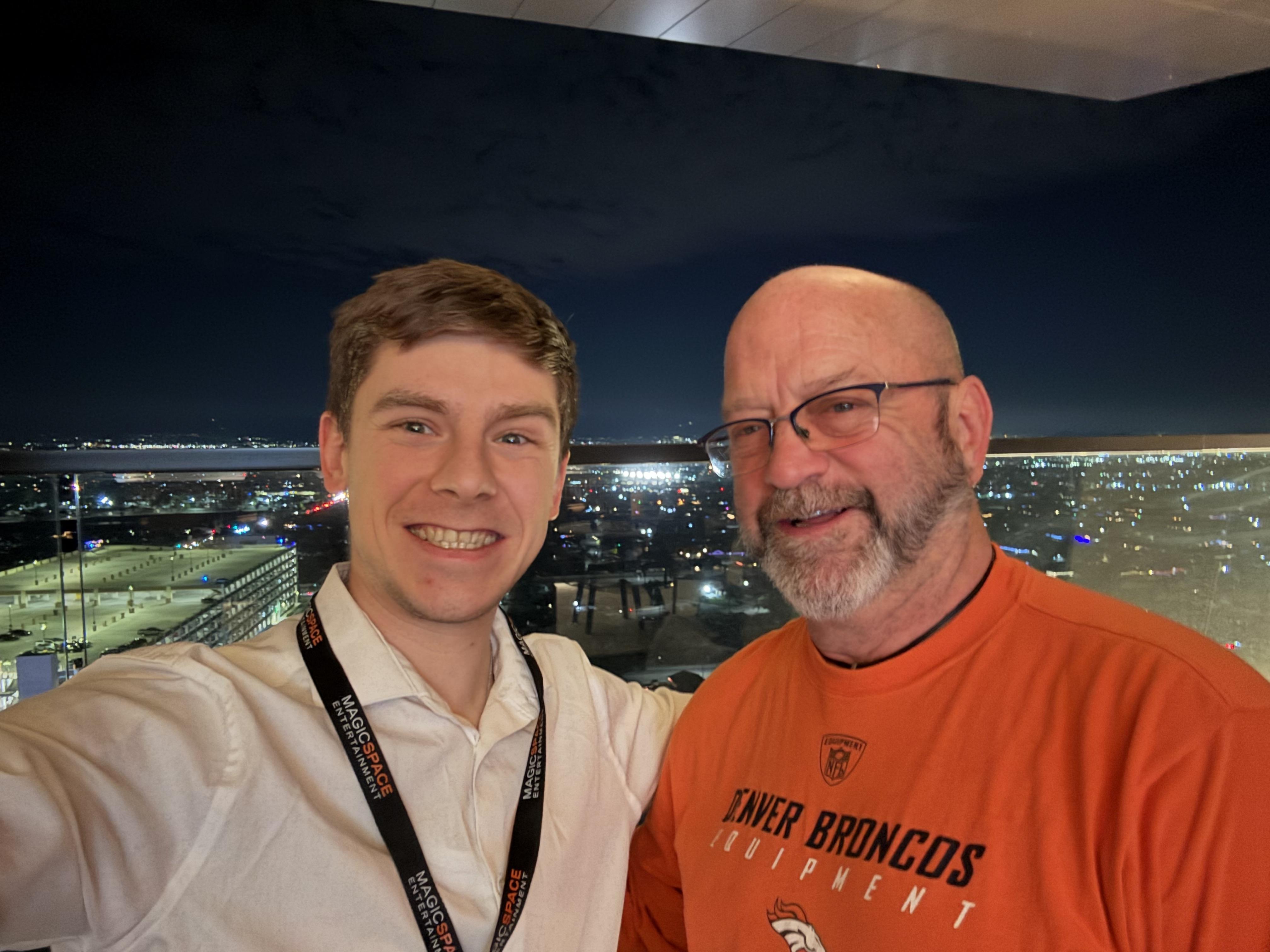 Two men taking a selfie