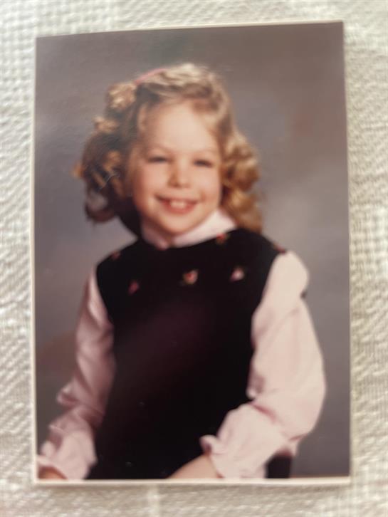 A portrait of a young girl