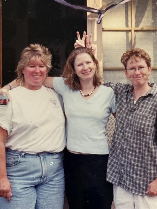 A group of women posing for a photo
