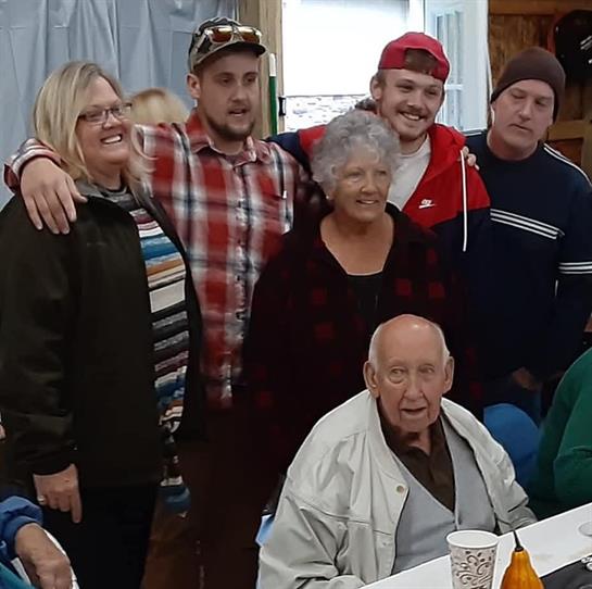 A group of people posing for a photo