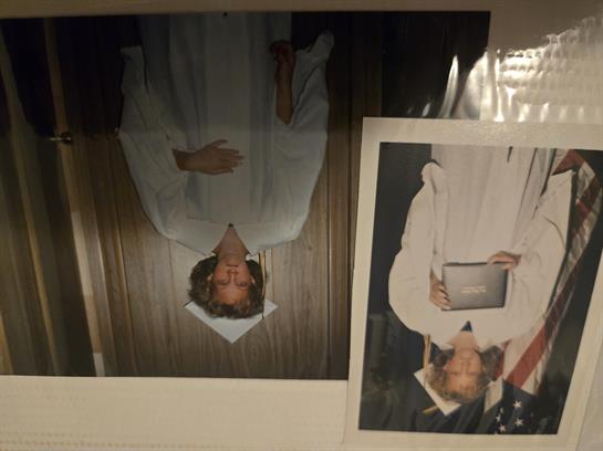 A man in a white robe