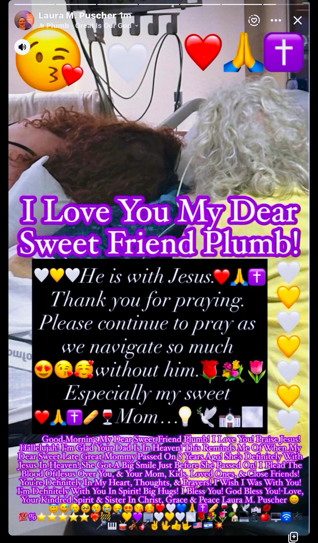 A heartfelt message highlights friendship and the power of prayer during tough times.