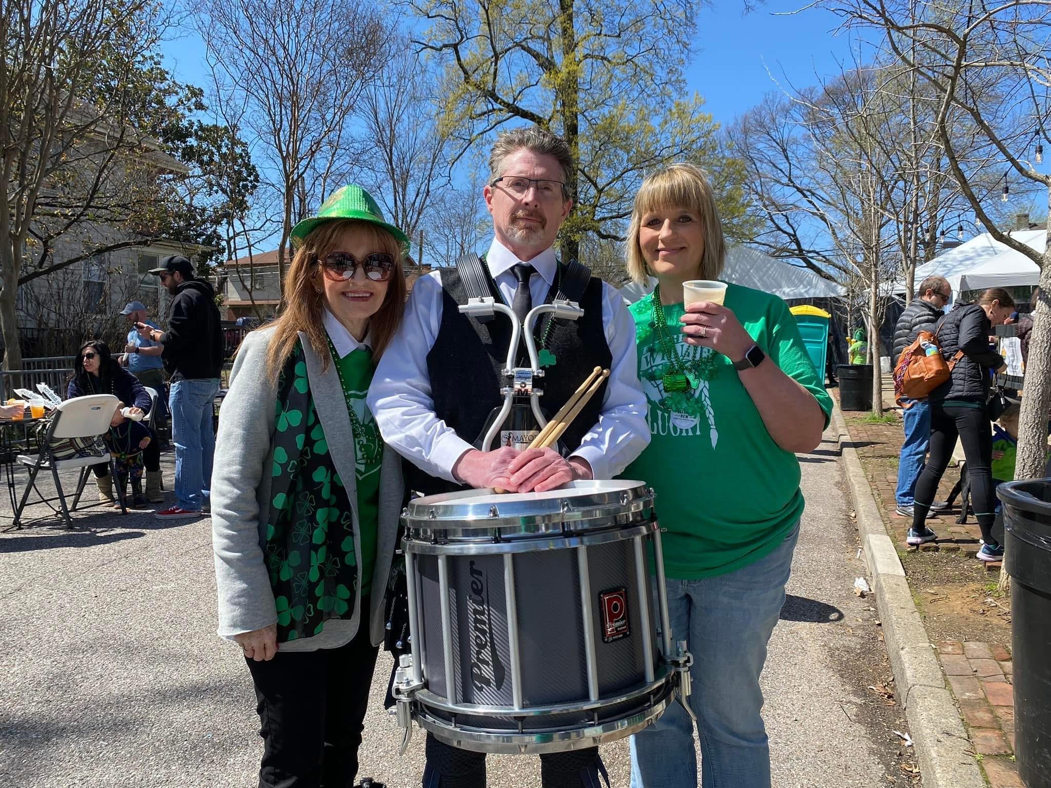 Group of friends enjoying St.