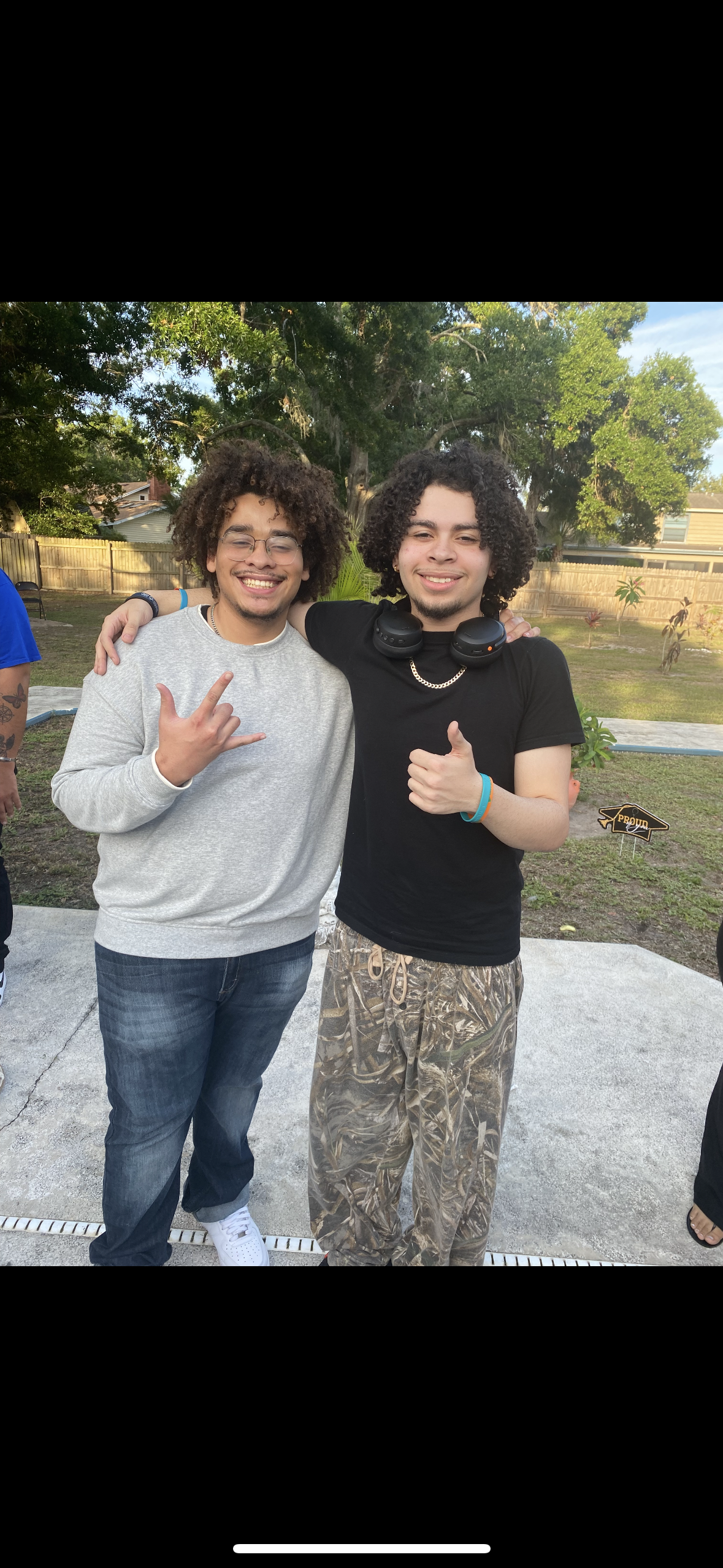Two men posing for a picture