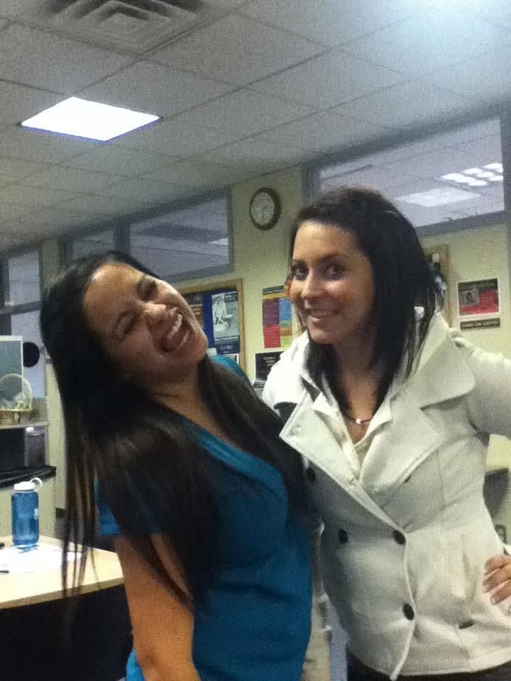 Friends share laughter and joy in a vibrant office space filled with energy and camaraderie.