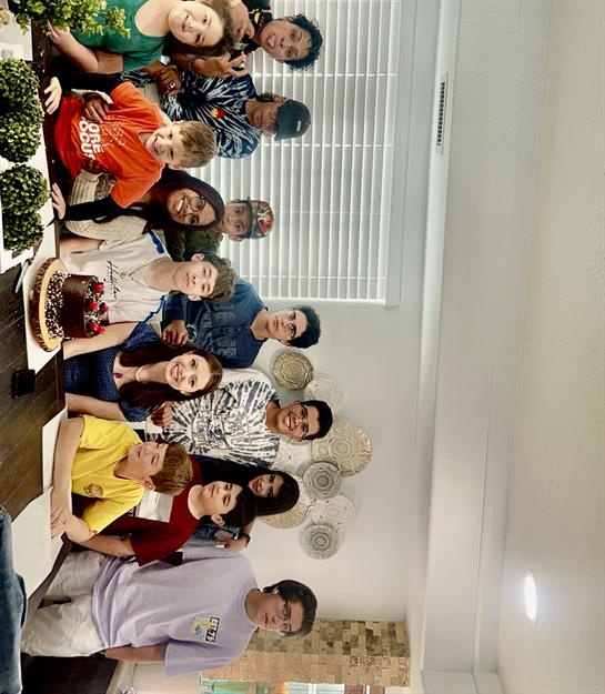 A group of people posing for a photo