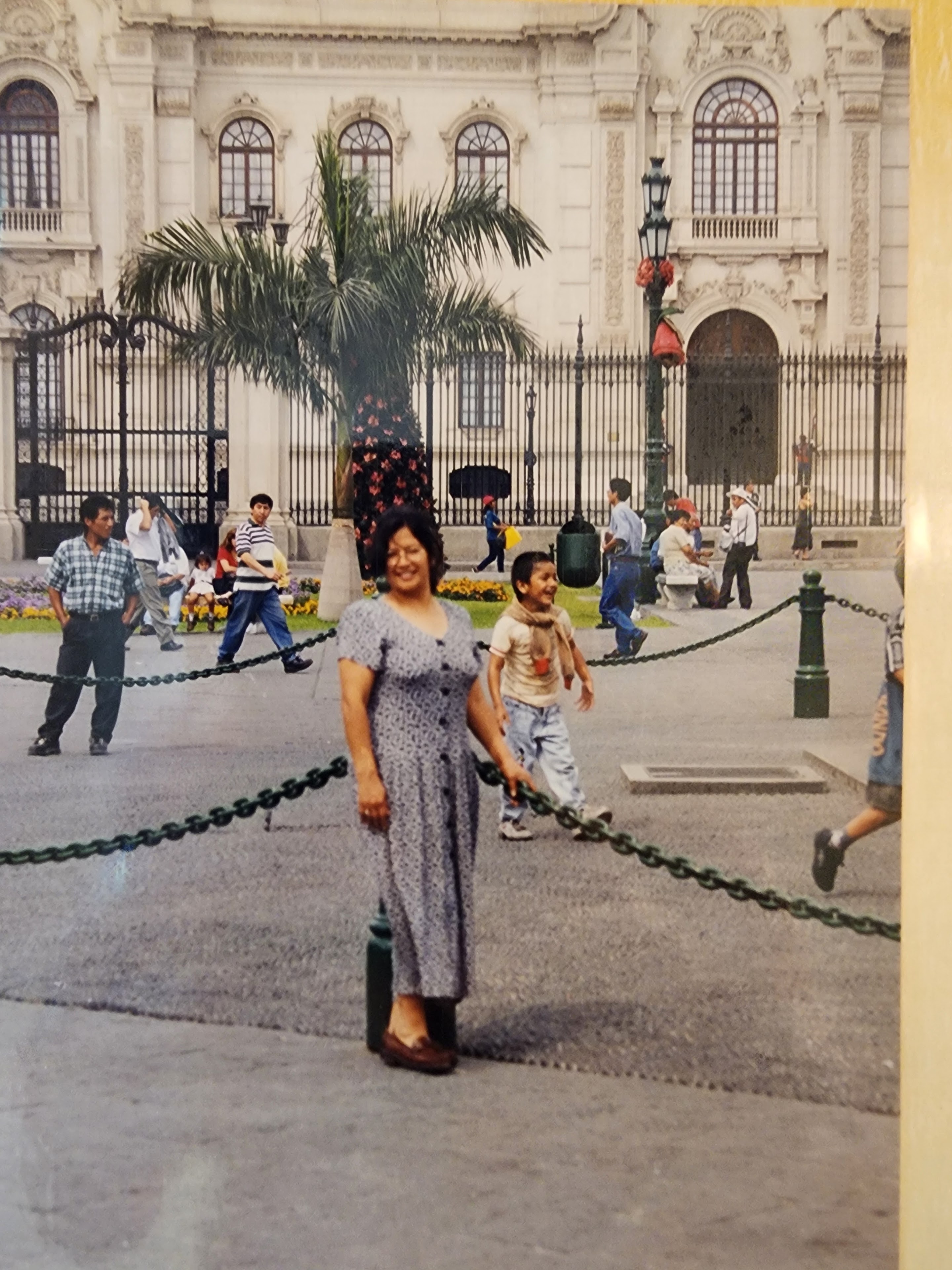 People gather in the city square, enjoying the warm weather and lively atmosphere.