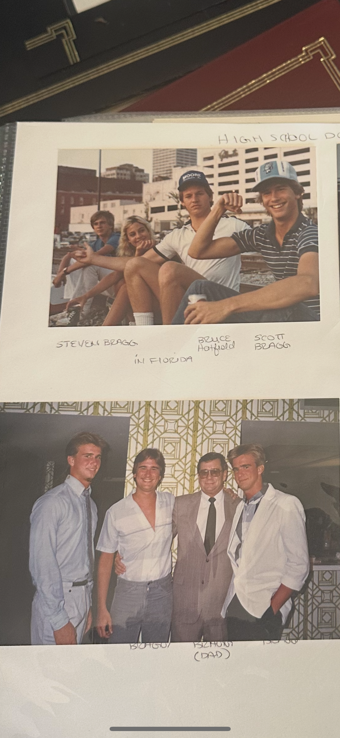 Group of friends smiles and poses by the water in Florida, capturing a moment of youth and joy.