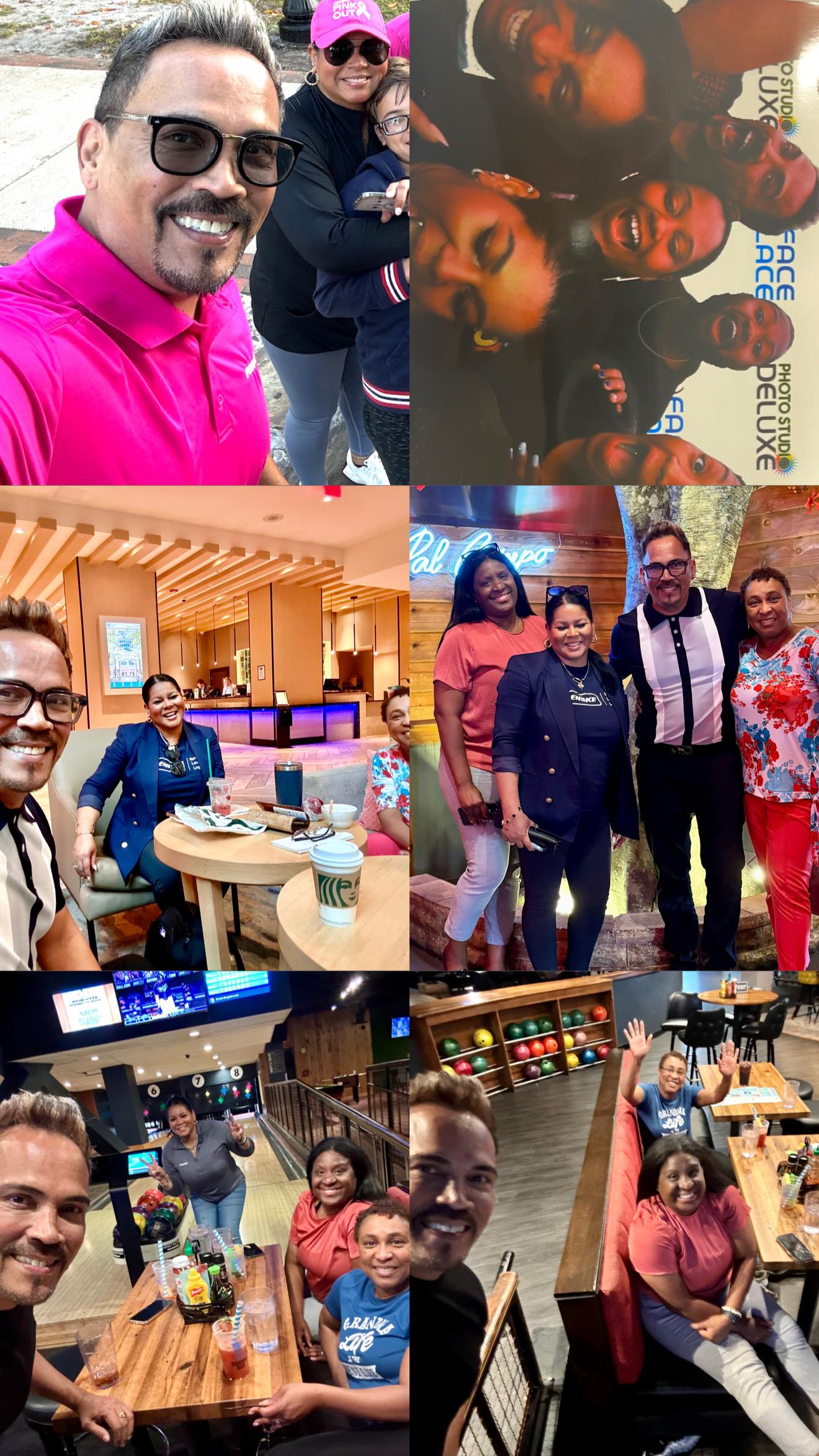 Group of friends enjoying each other's company in a lively setting, sharing smiles and laughter.