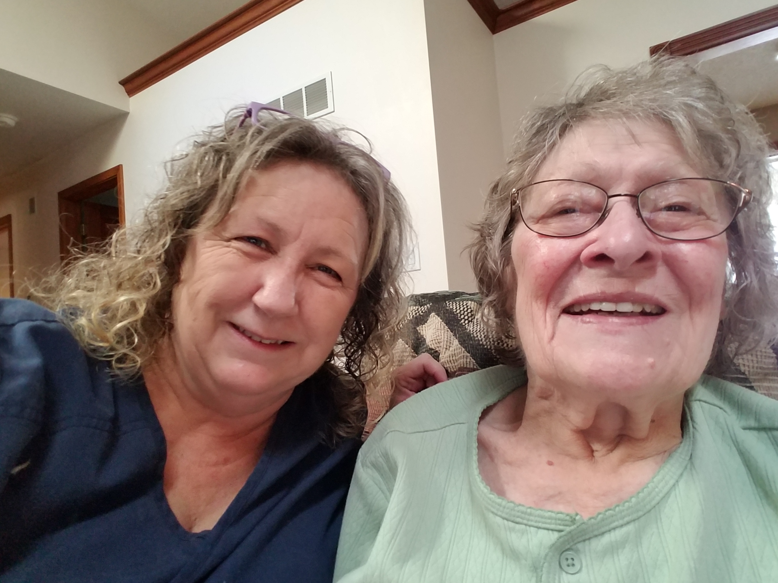 Two women taking a selfie