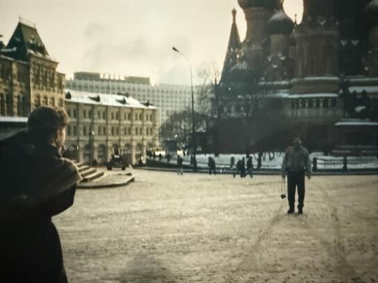 A man standing in a snowy place