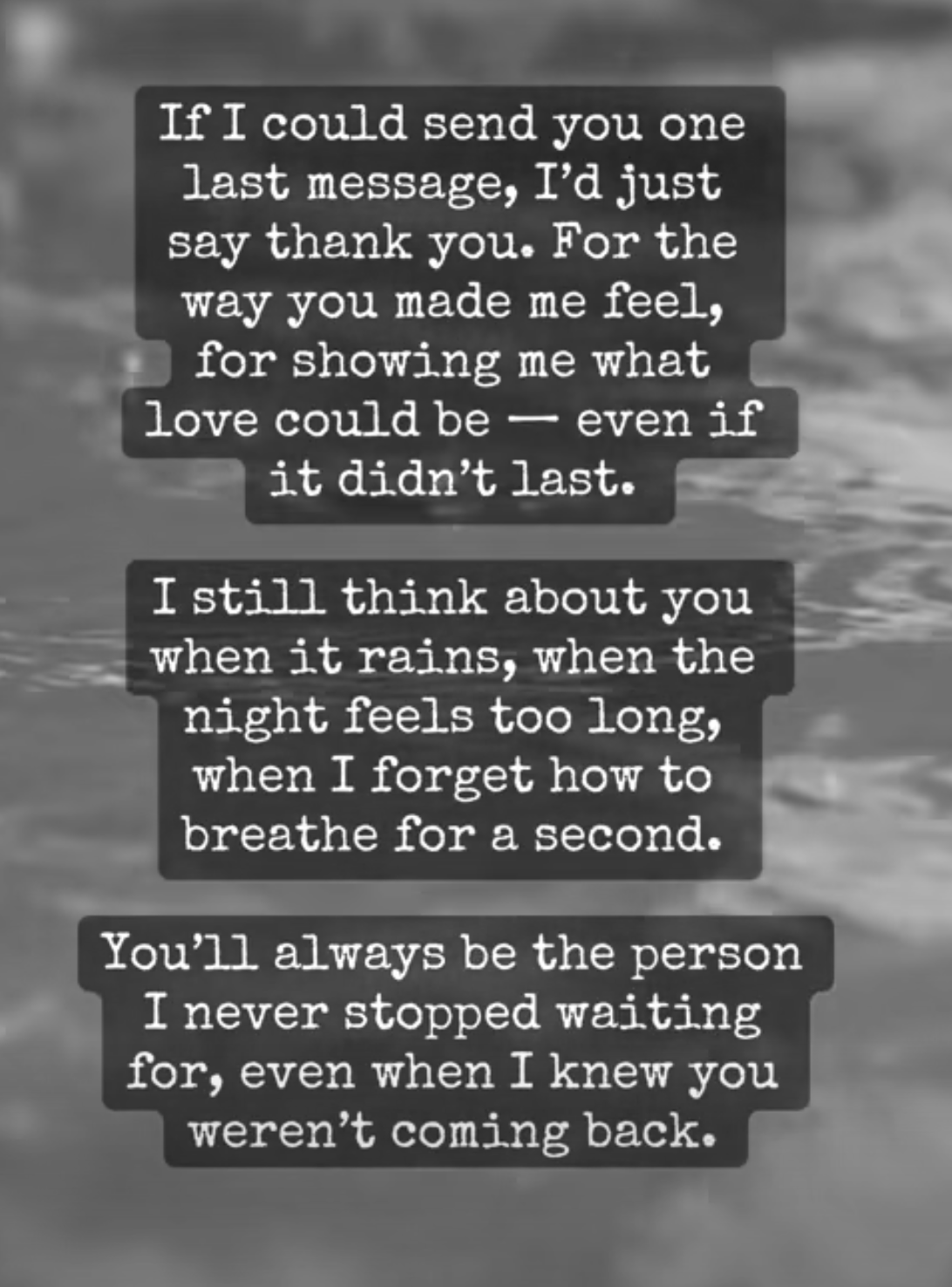 A letter reflects deep feelings and memories for someone during sunset.