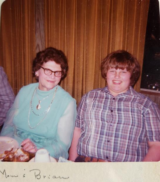 Two women sitting at a table